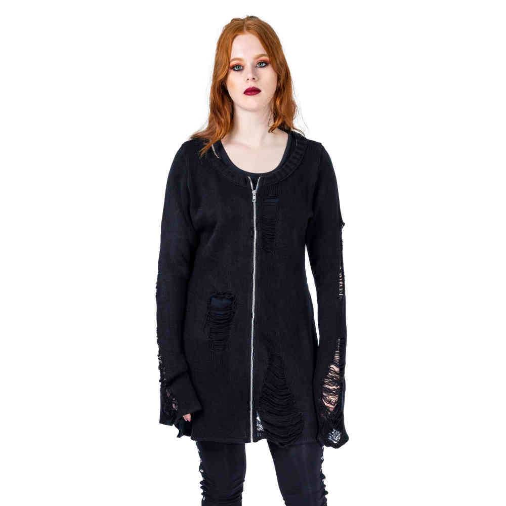 Heartless - Torment Longue cardigan - Noir